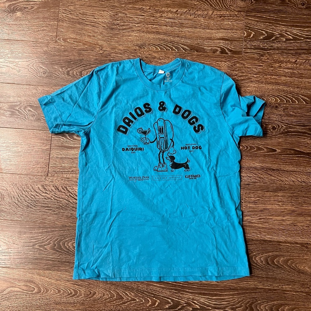 Daiquiris & Hot Dogs Blue Shirt